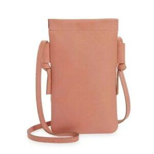 NWT Madewell Smartphone Leather Crossbody Bag Burnished Blush Pink